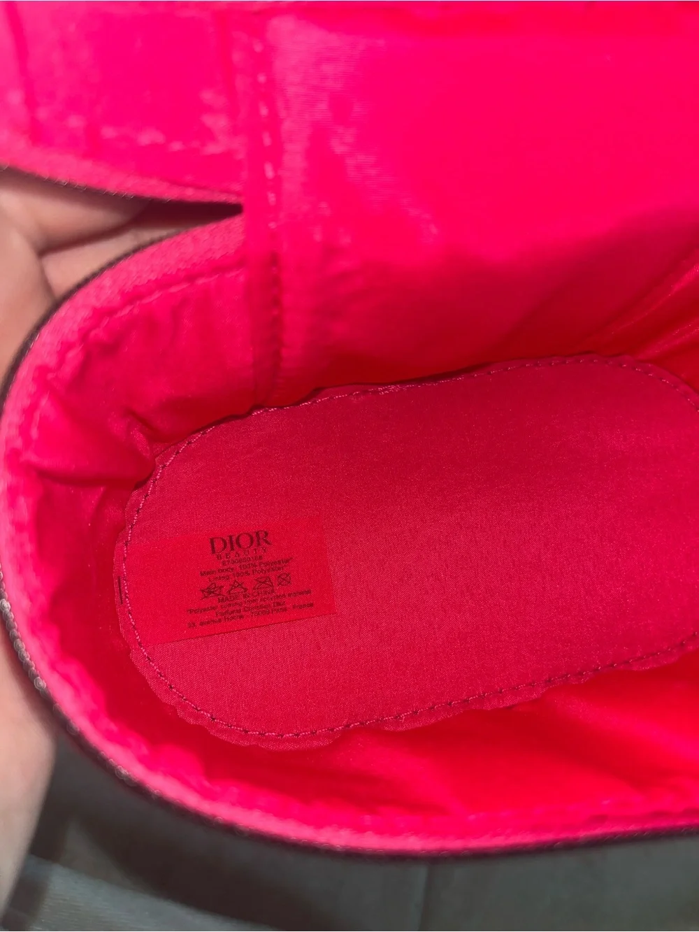 Dior Pink Miss Dior Jacquard Zip Cosmetic Case